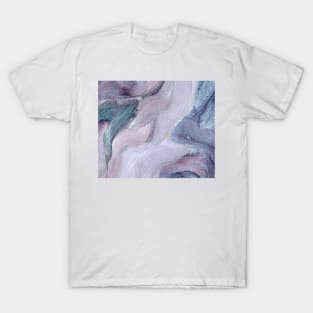 Abstract Oil Painting Very Peri Blue Purple 1c19 T-Shirt